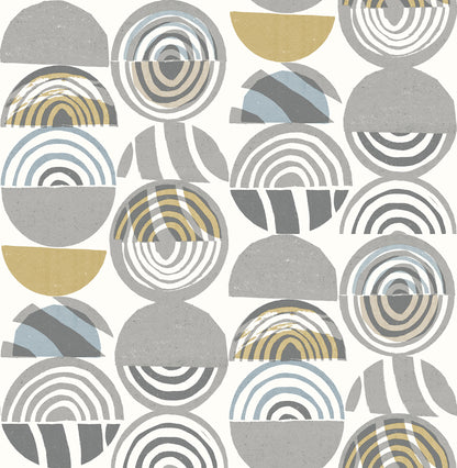 A-Street Prints Mage Grey Mod Geometric Wallpaper, 20.5-in by 33-ft