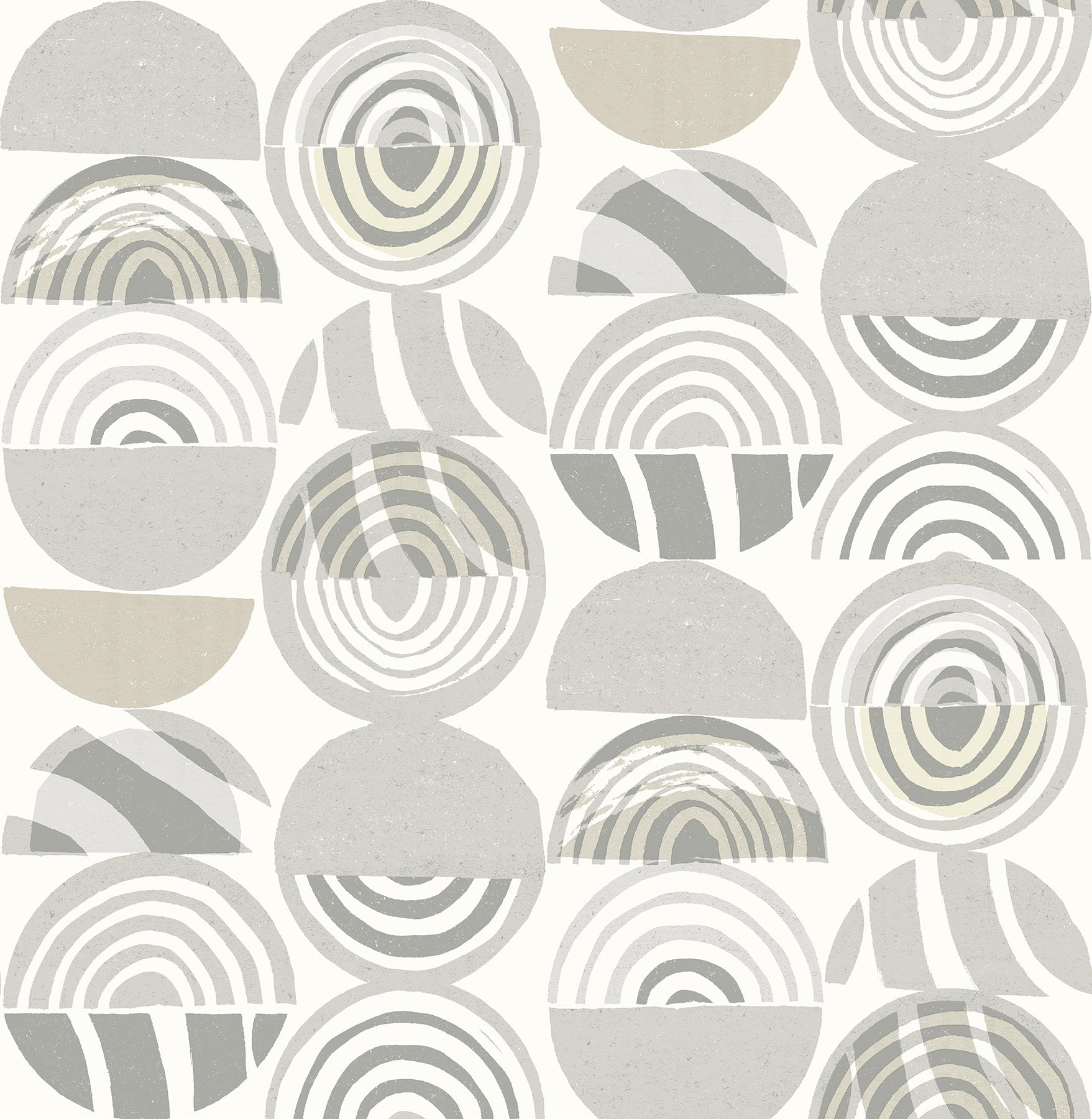 A-Street Prints Mage Light Grey Mod Geometric Wallpaper, 20.5-in by 33-ft