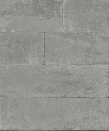 Advantage Lanier Grey Stone Plank Wallpaper, 21-in by 33-ft