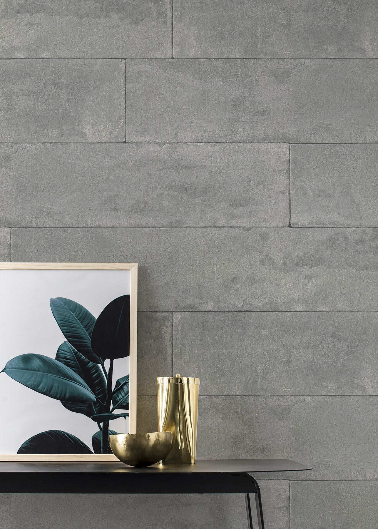 Advantage Lanier Grey Stone Plank Wallpaper, 21-in by 33-ft