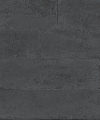 Advantage Lanier Black Stone Plank Wallpaper, 21-in by 33-ft