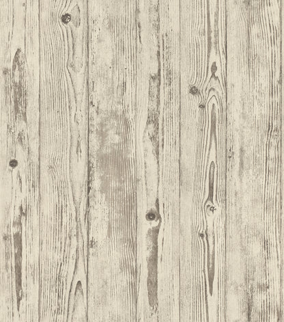 Advantage Albright Ivory Weathered Oak Panels Wallpaper, 21-in by 33-ft