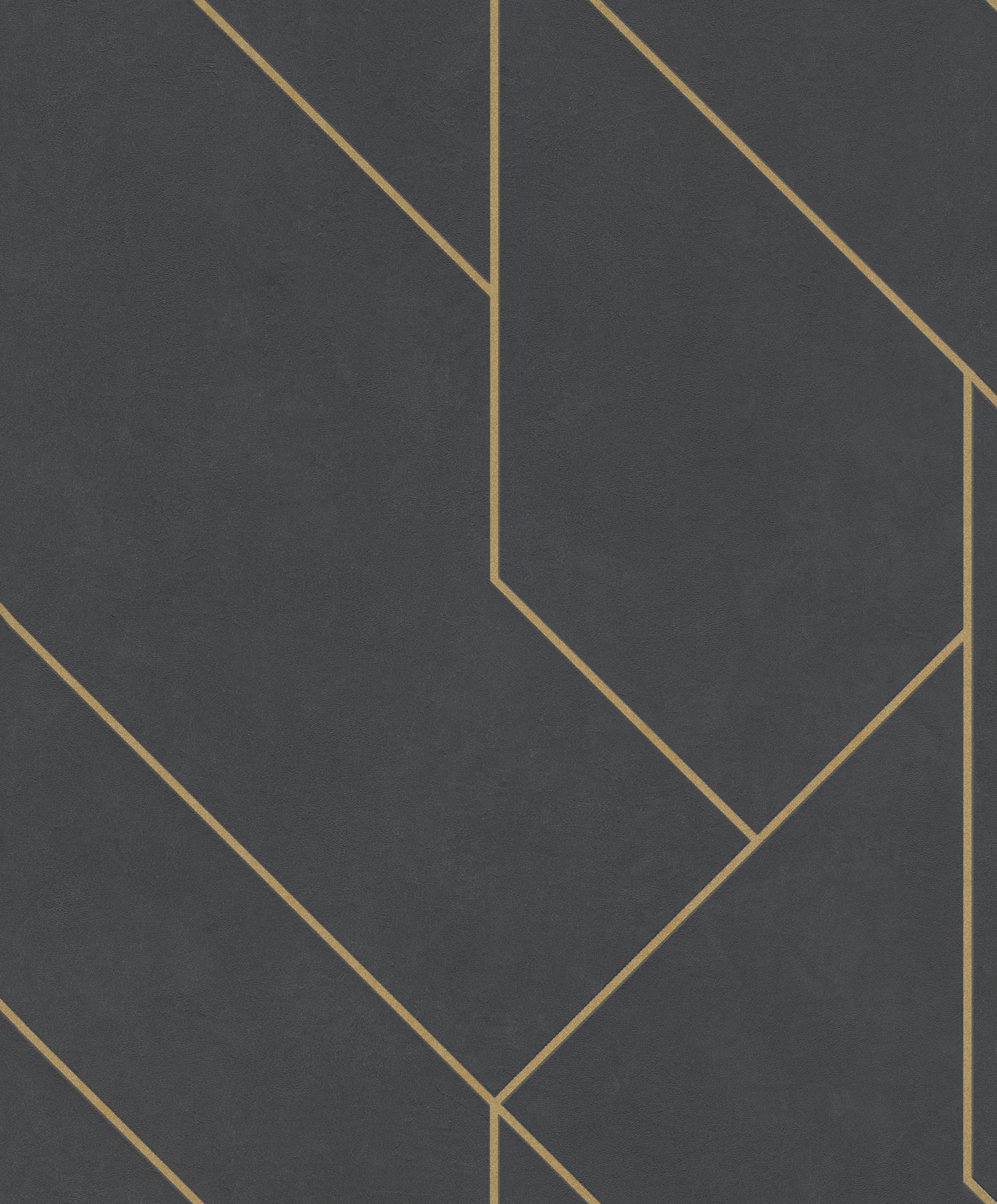 Advantage Pollock Black Gilded Geometric Wallpaper, 21-in by 33-ft