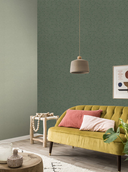 Advantage Haast Mint Woven Texture Wallpaper, 21-in by 33-ft