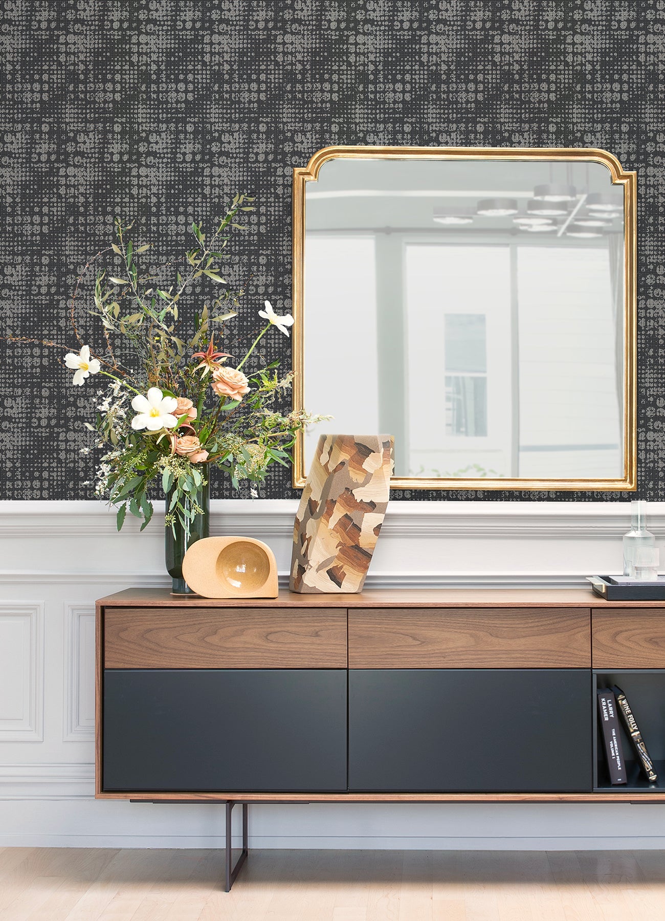 A-Street Prints Celeste Silver Geometric Wallpaper, 20.9-in by 33-ft