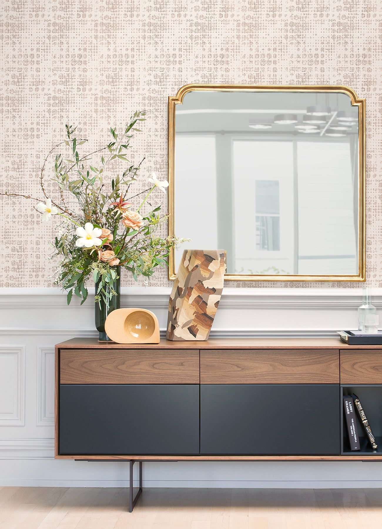 A-Street Prints Celeste Rose Gold Geometric Wallpaper, 20.9-in by 33-ft