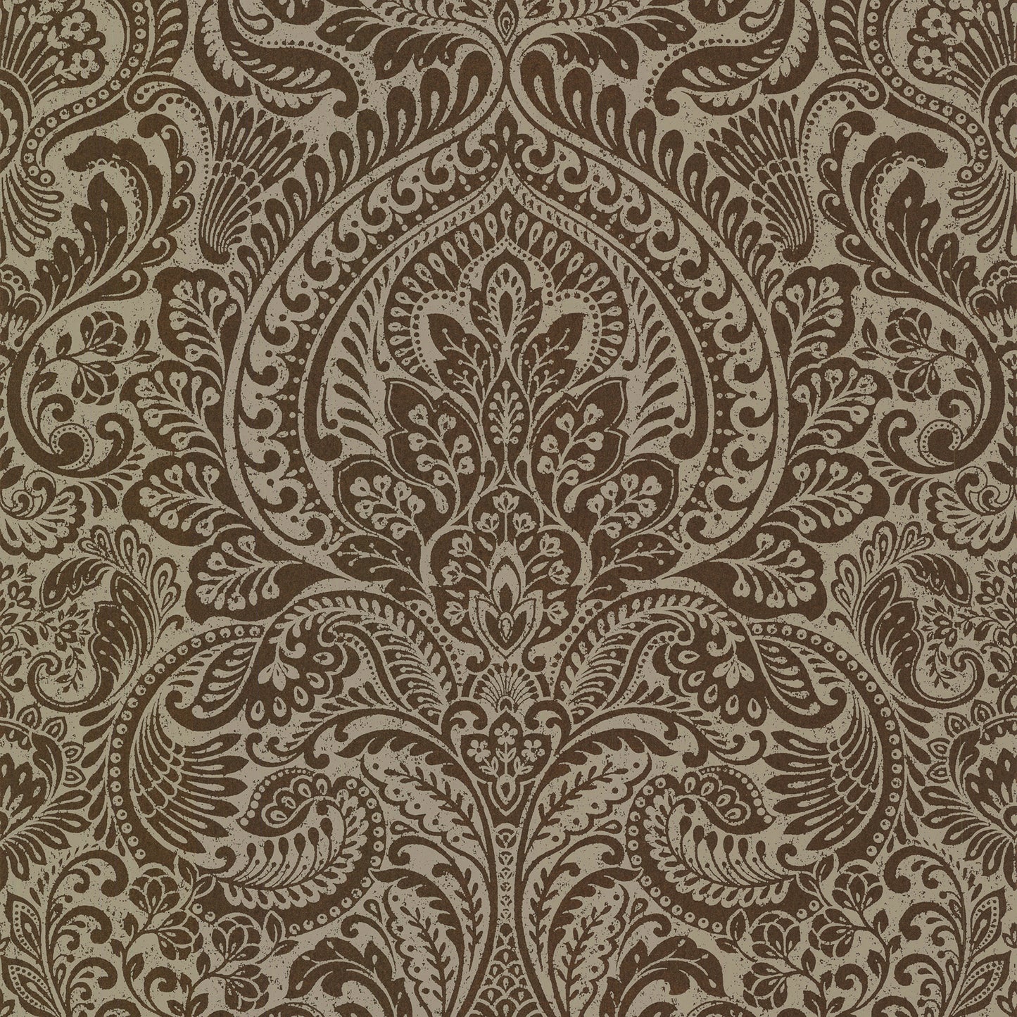 A-Street Prints Artemis Bronze Floral Damask Wallpaper, 20.9-in by 33-ft