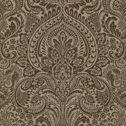 A-Street Prints Artemis Bronze Floral Damask Wallpaper, 20.9-in by 33-ft