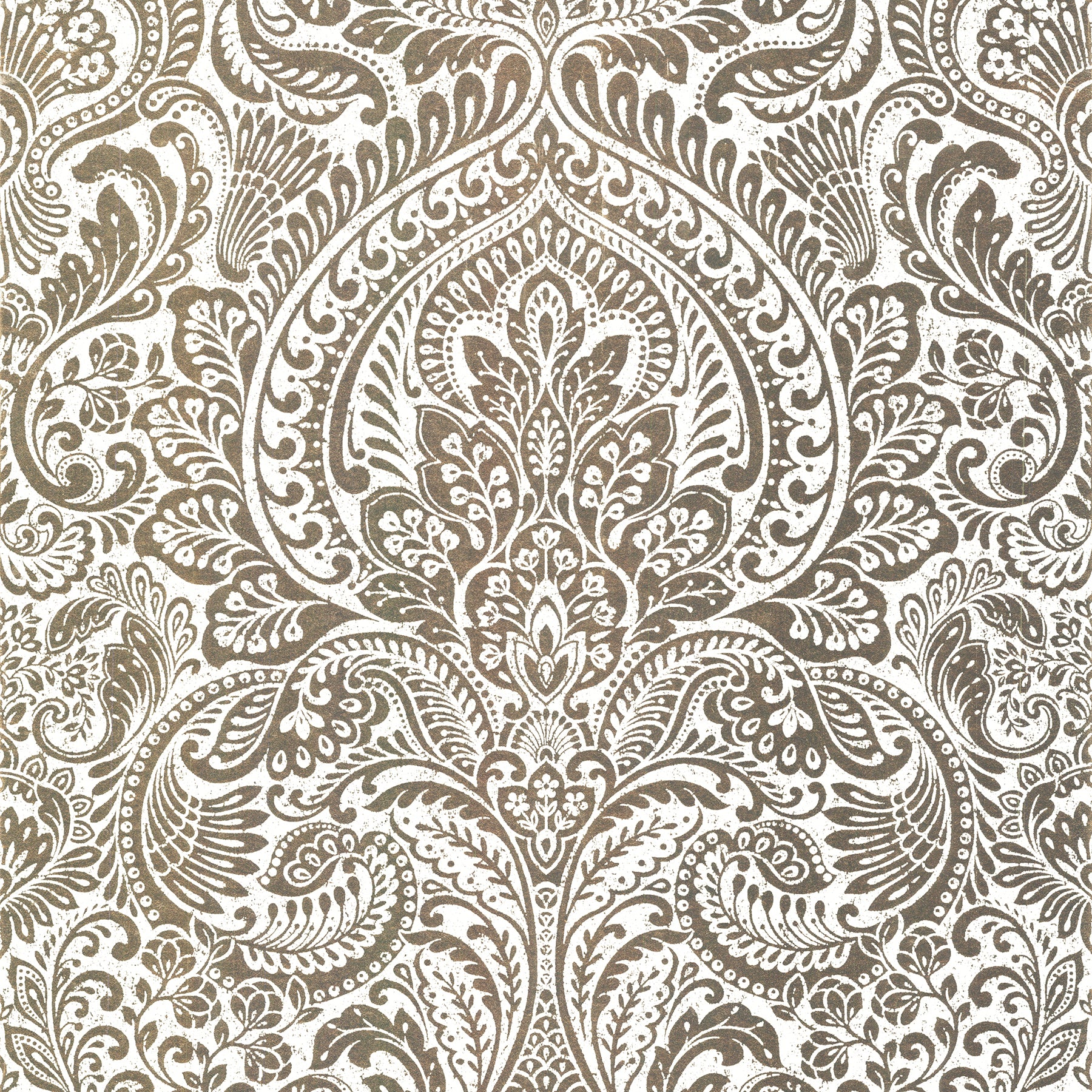 A-Street Prints Artemis Gold Floral Damask Wallpaper, 20.9-in by 33-ft