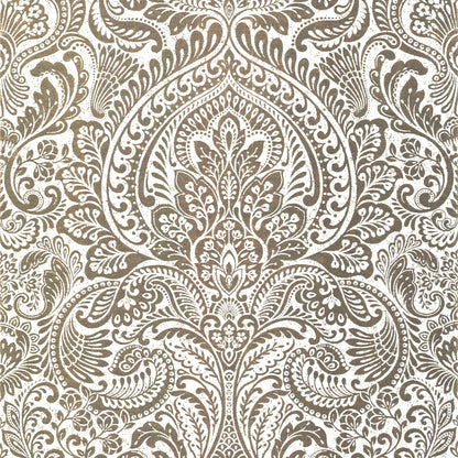 A-Street Prints Artemis Gold Floral Damask Wallpaper, 20.9-in by 33-ft