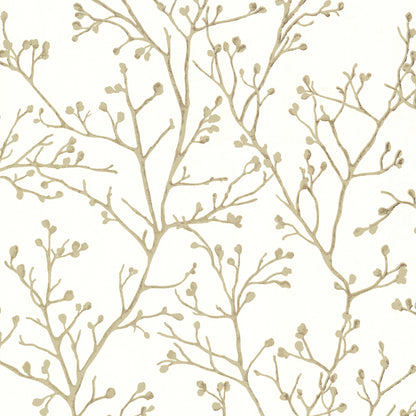 A-Street Prints Koura Cream Budding Branches Wallpaper, 20.9-in by 33-ft