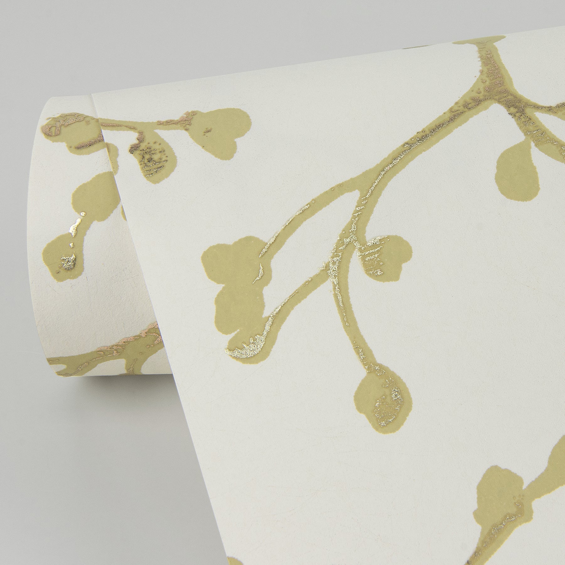 A-Street Prints Koura Cream Budding Branches Wallpaper, 20.9-in by 33-ft