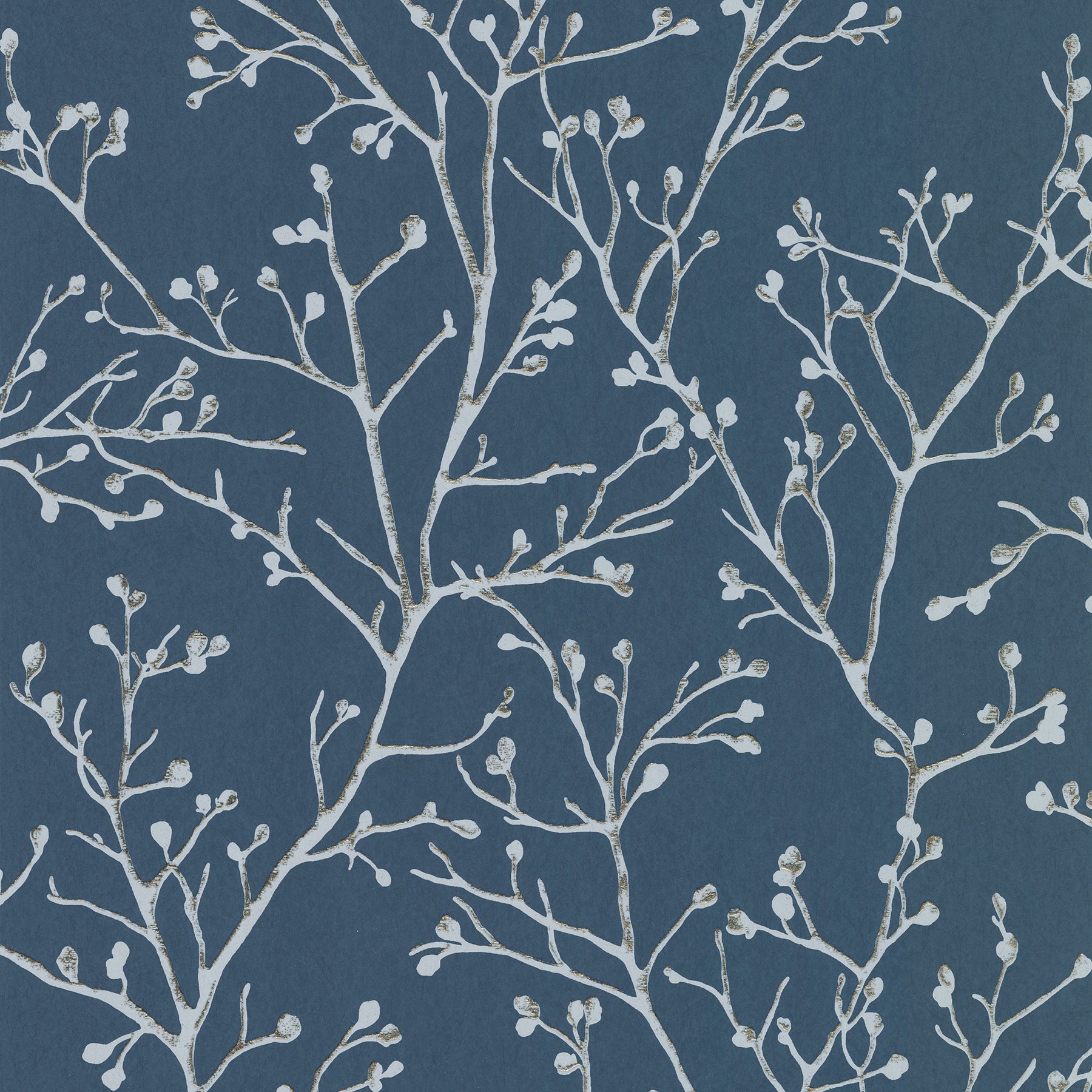 A-Street Prints Koura Sapphire Budding Branches Wallpaper, 20.9-in by 33-ft