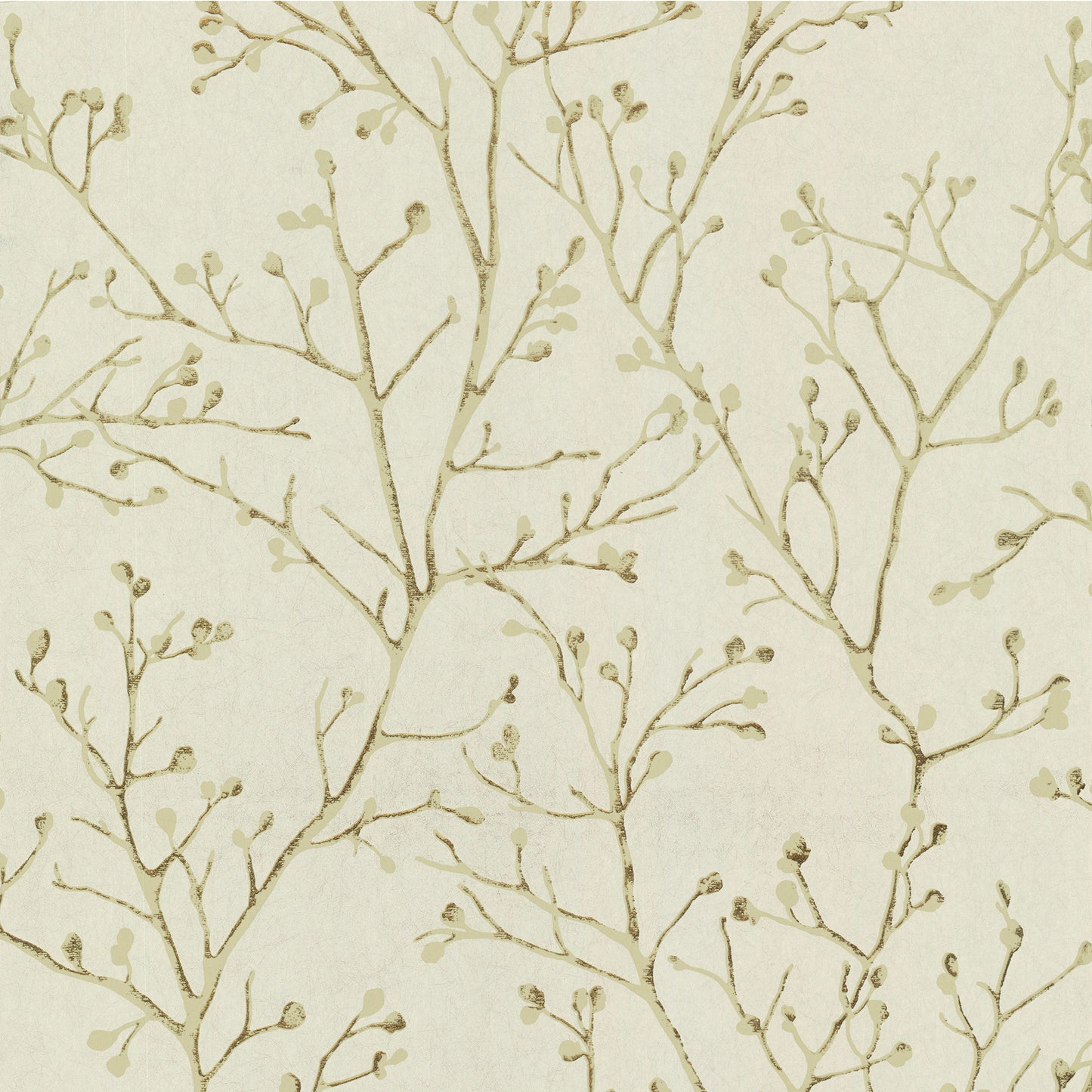 A-Street Prints Koura Gold Budding Branches Wallpaper, 20.9-in by 33-ft