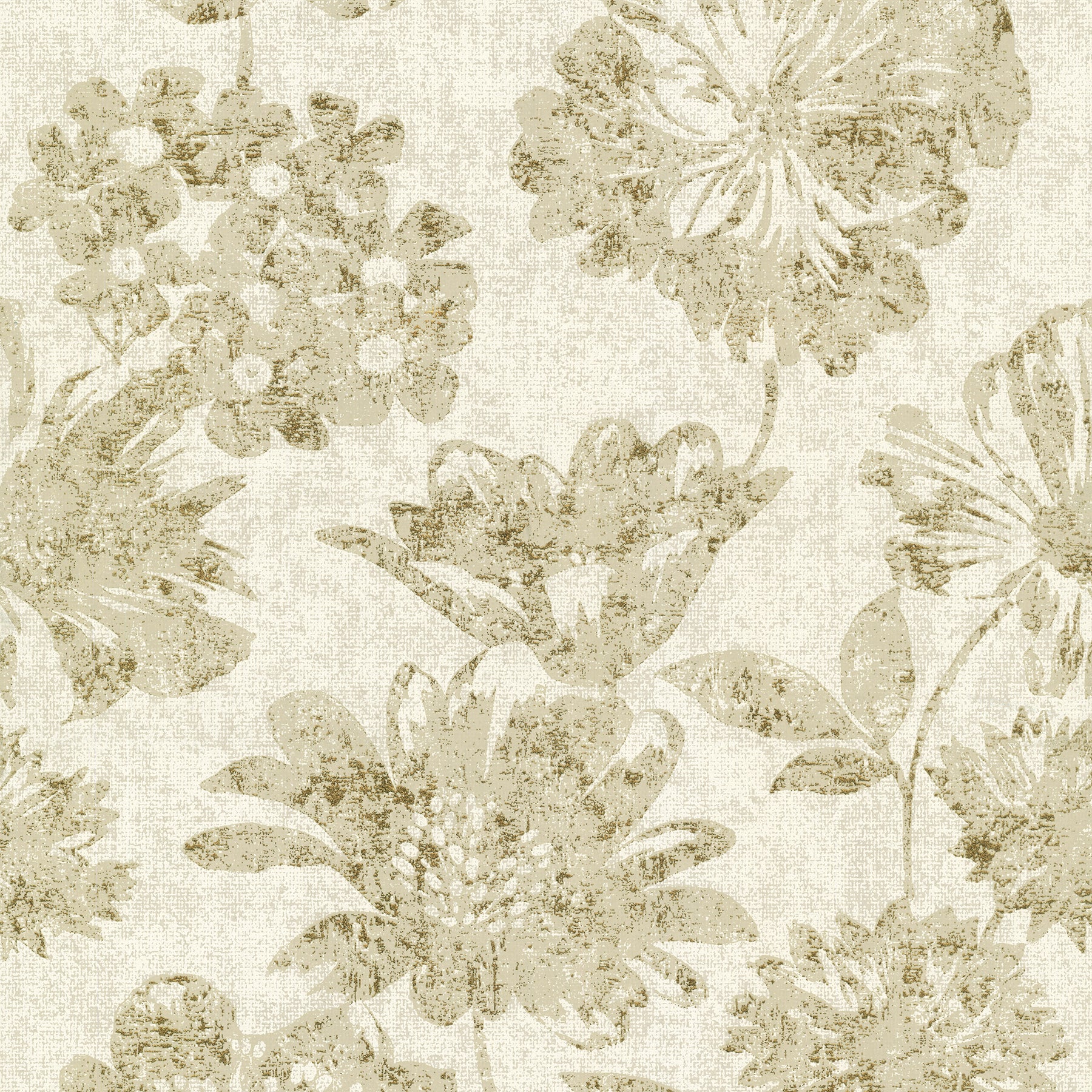 A-Street Prints Kala Gold Floral Wallpaper, 20.9-in by 33-ft