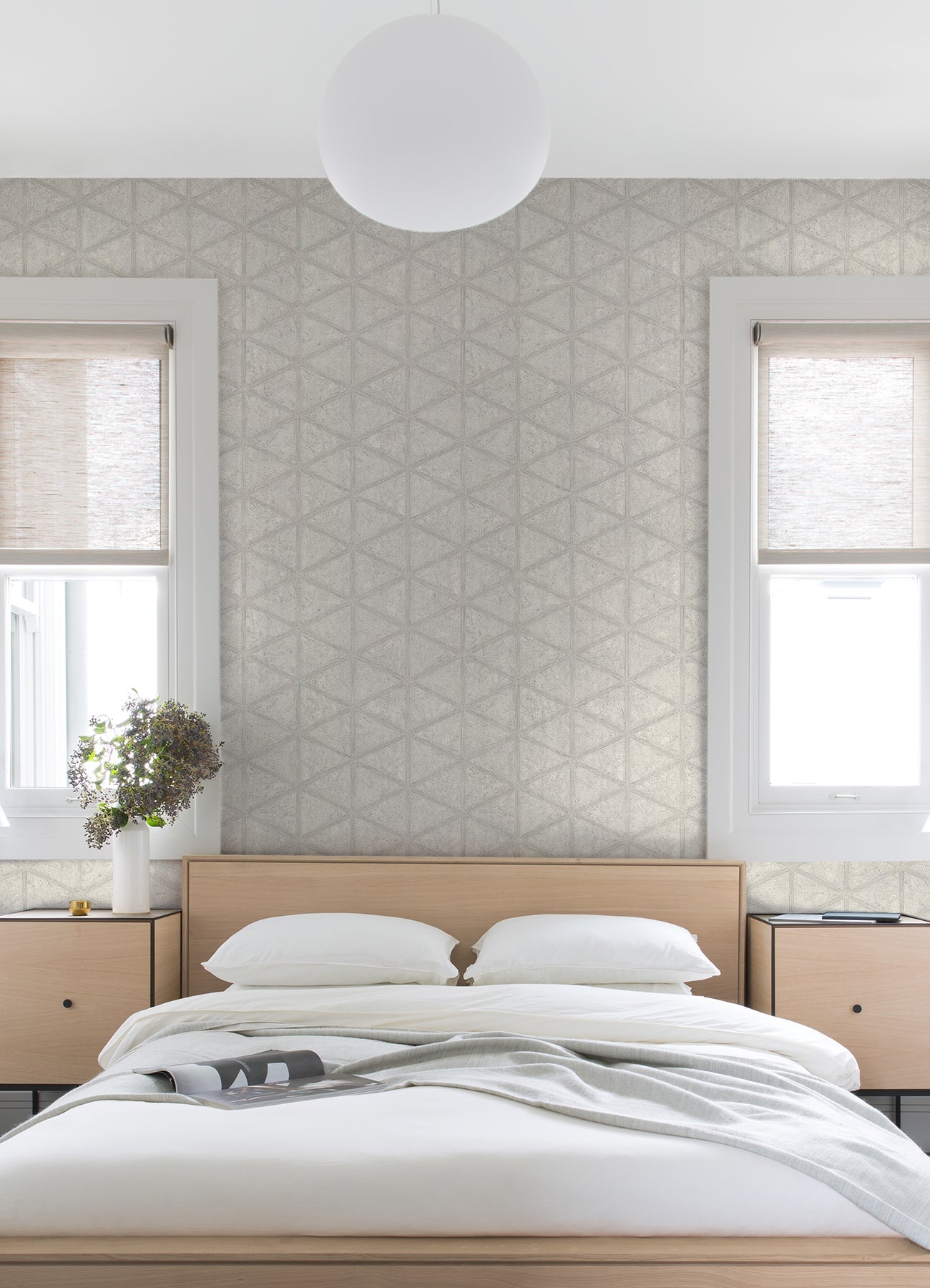 A-Street Prints Mayari Platinum Tiled Wallpaper, 20.9-in by 33-ft