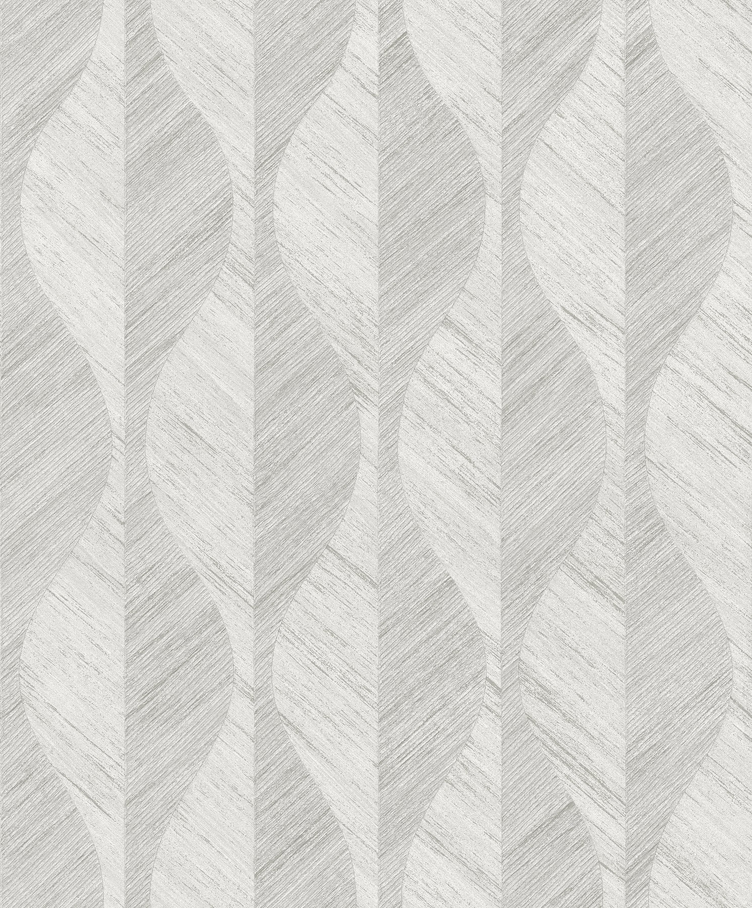 Advantage Oresome Silver Ogee Wallpaper, 20.9-in by 33-ft