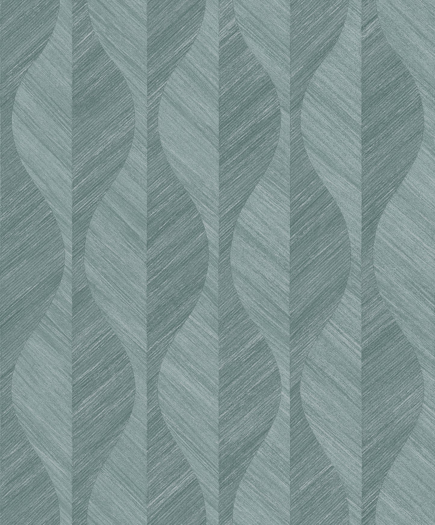 Advantage Oresome Teal Ogee Wallpaper, 20.9-in by 33-ft