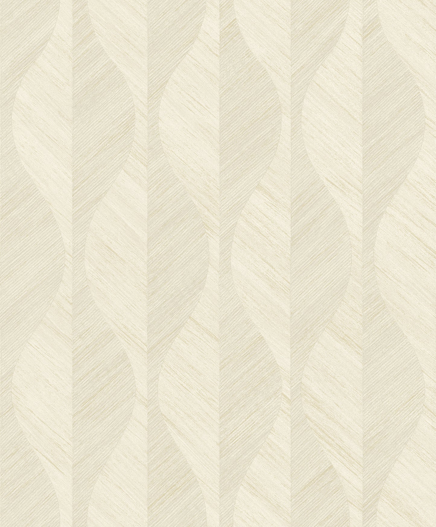 Advantage Oresome Cream Ogee Wallpaper, 20.9-in by 33-ft