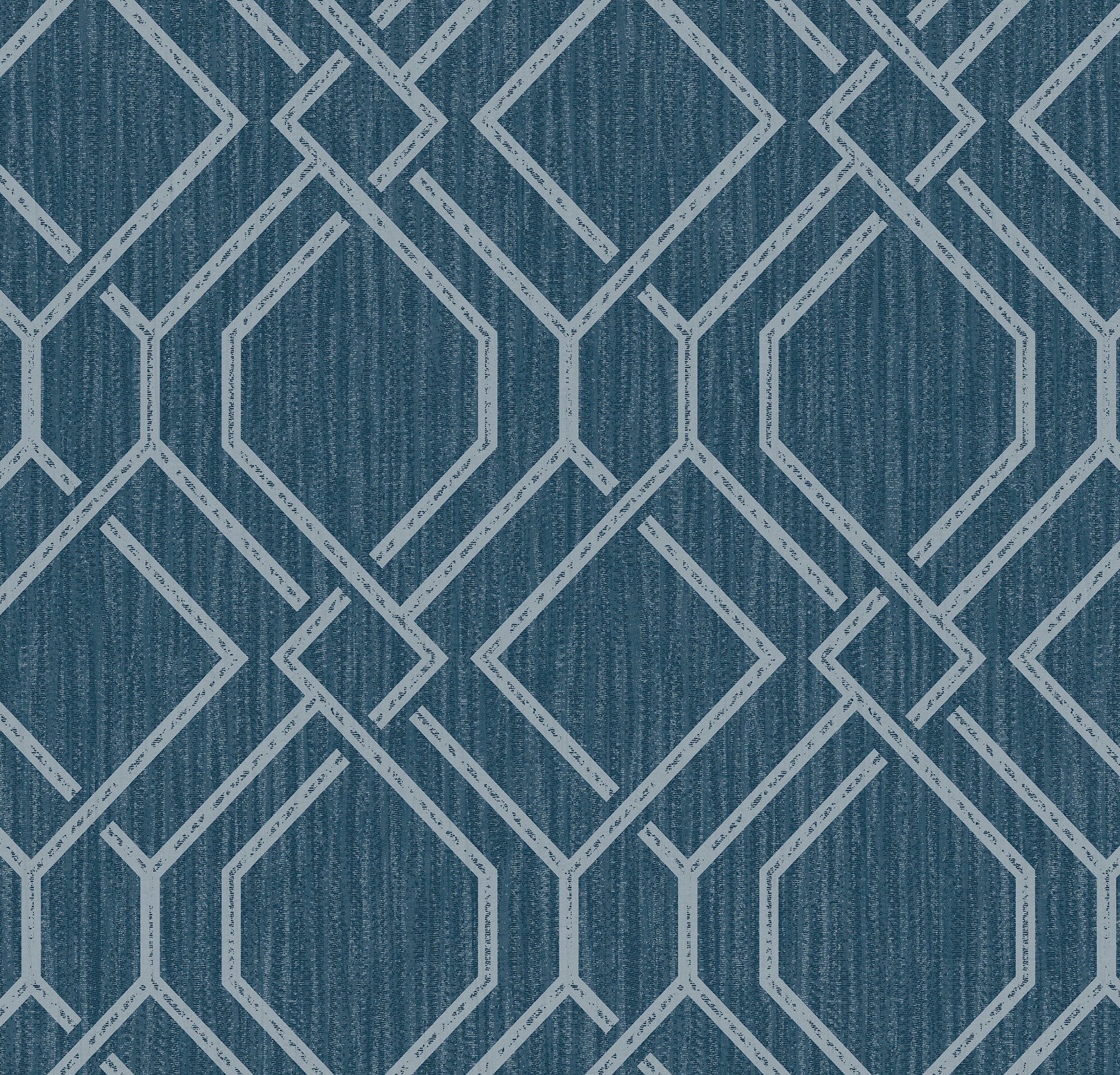 Advantage Frege Blue Trellis Wallpaper, 20.9-in by 33-ft