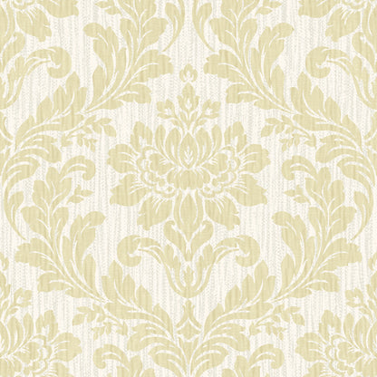 Advantage Galois Gold Damask Wallpaper, 20.9-in by 33-ft