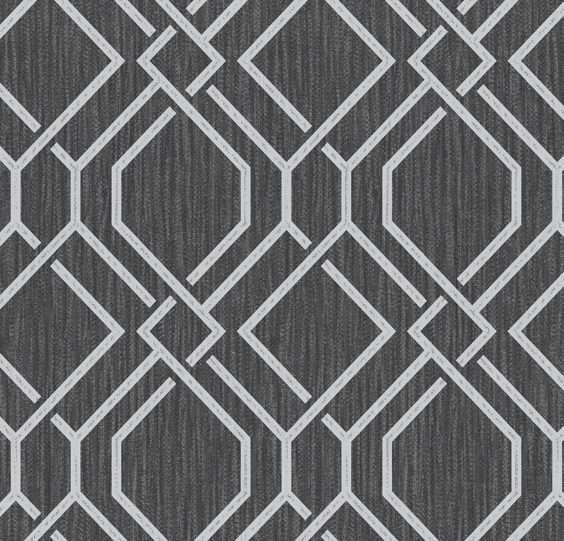 Advantage Frege Charcoal Trellis Wallpaper, 20.9-in by 33-ft