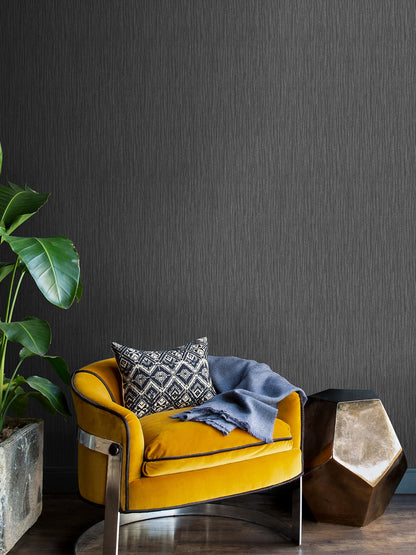 Advantage Abel Charcoal Textured Wallpaper, 20.9-in by 33-ft