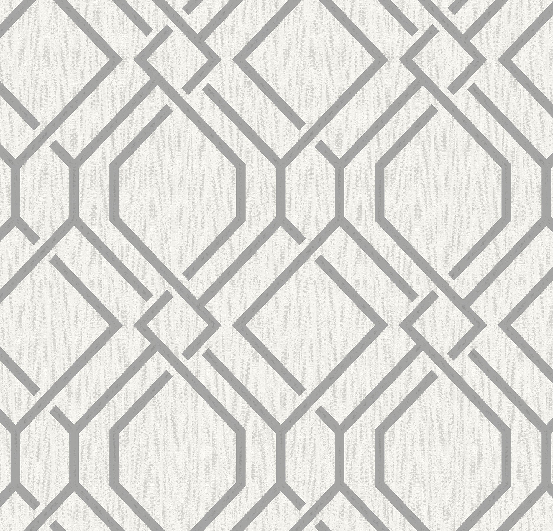 Advantage Frege Grey Trellis Wallpaper, 20.9-in by 33-ft