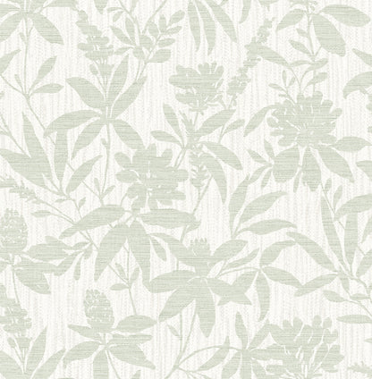 Advantage Riemann Green Floral Wallpaper, 20.9-in by 33-ft