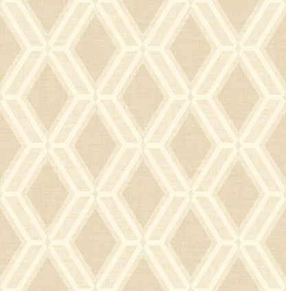 Advantage Mersenne Beige Geometric Wallpaper, 20.9-in by 33-ft