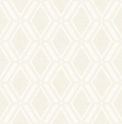 Advantage Mersenne Taupe Geometric Wallpaper, 20.9-in by 33-ft