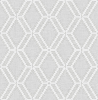 Advantage Mersenne Grey Geometric Wallpaper, 20.9-in by 33-ft