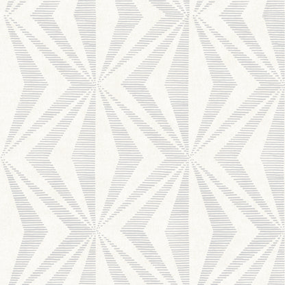 Advantage Monge Silver Geometric Wallpaper, 20.9-in by 33-ft