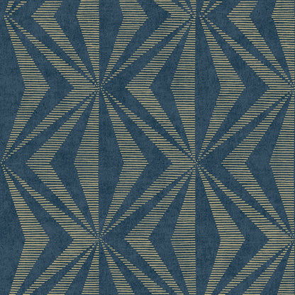 Advantage Monge Blue Geometric Wallpaper, 20.9-in by 33-ft