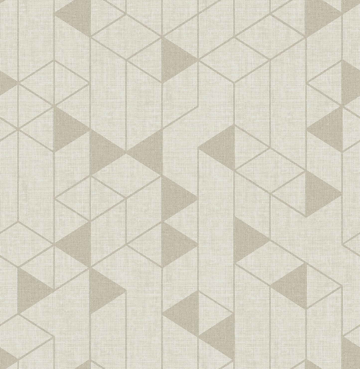 A-Street Prints Fairbank Champagne Linen Geometric Wallpaper, 20.5-in by 33-ft