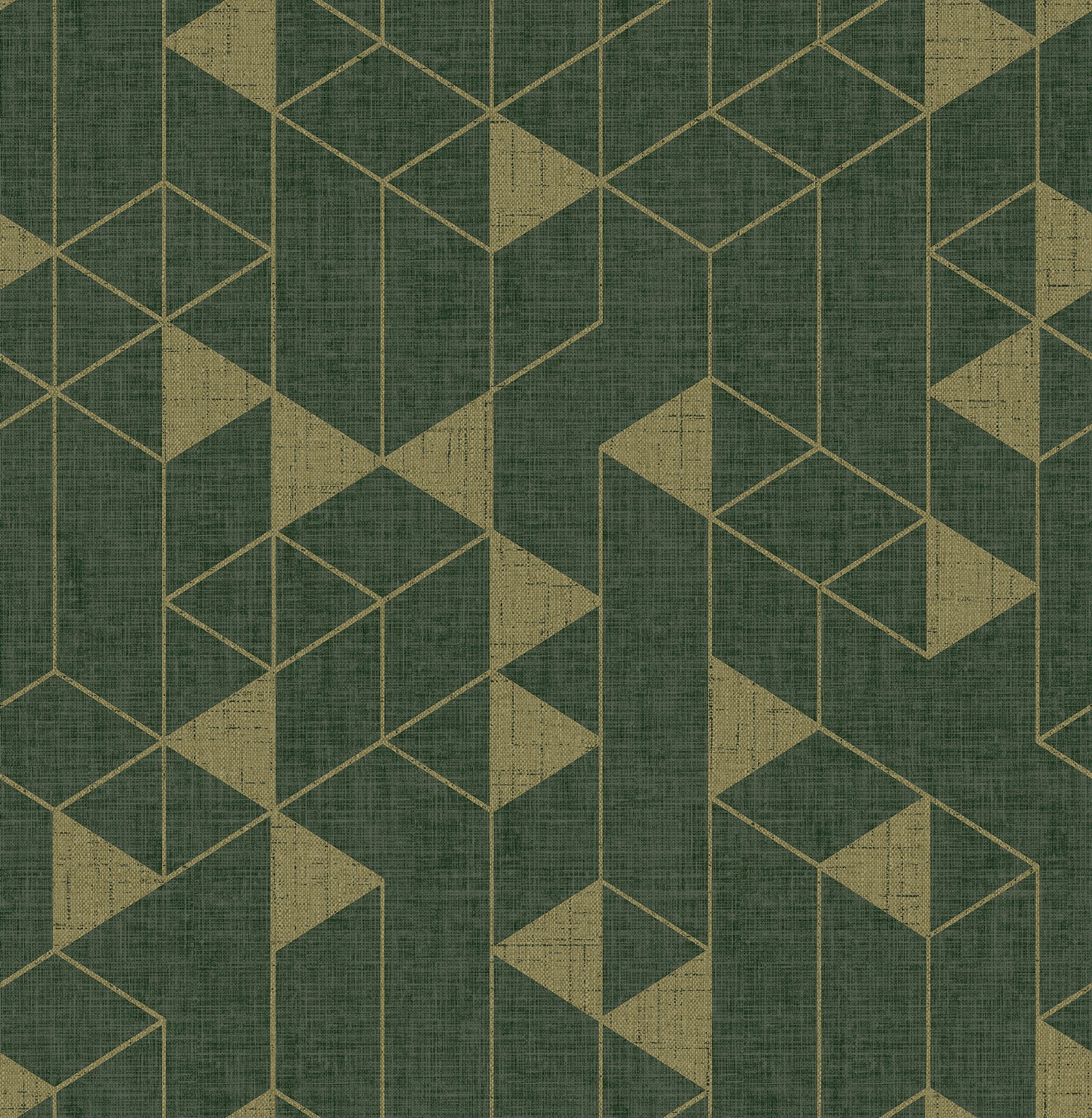 A-Street Prints Fairbank Evergreen Linen Geometric Wallpaper, 20.5-in by 33-ft