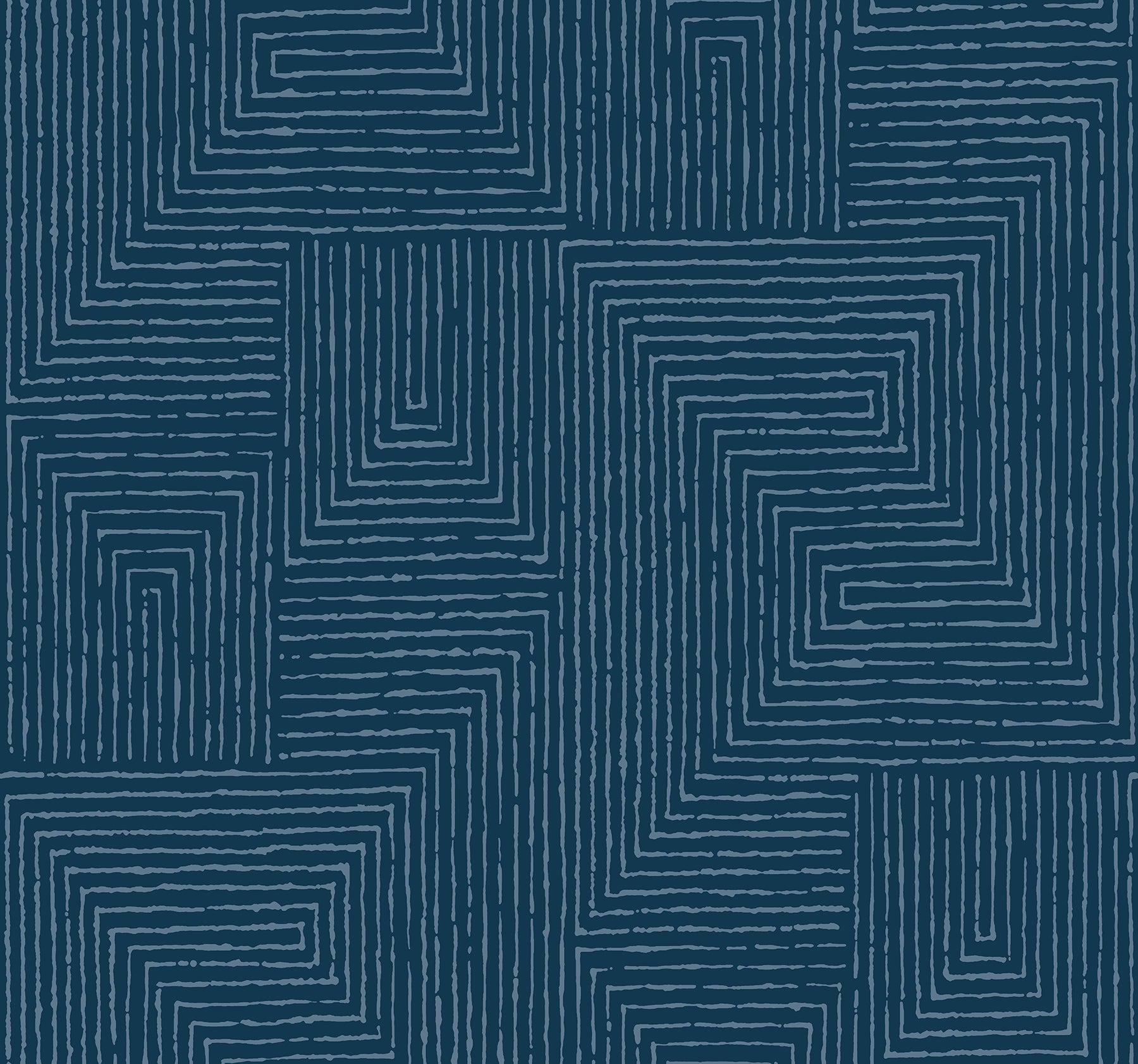 A-Street Prints Mortenson Navy Geometric Wallpaper, 27-in by 27-ft