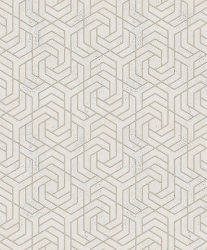 Advantage Tama Champagne Geometric Wallpaper, 20.9-in by 33-ft