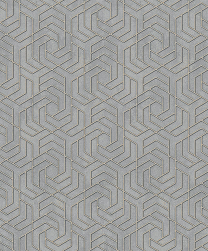 Advantage Tama Grey Geometric Wallpaper, 20.9-in by 33-ft