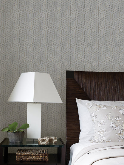 Advantage Tama Grey Geometric Wallpaper, 20.9-in by 33-ft