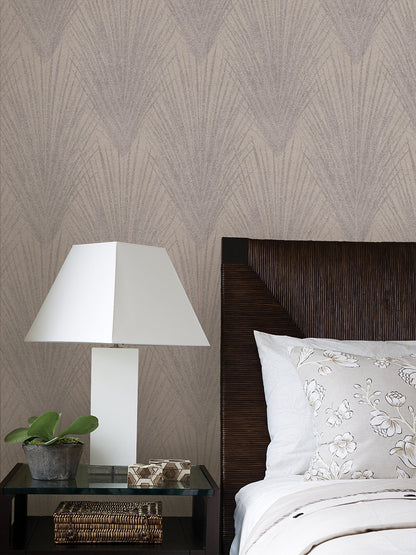 Advantage Keina Beige Fronds Wallpaper, 20.9-in by 33-ft