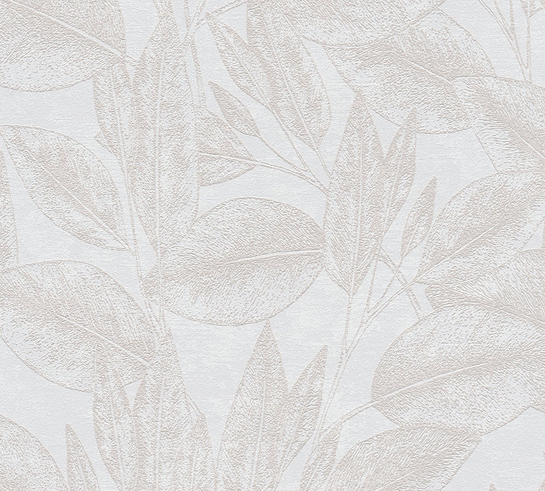 Advantage Suki Cream Leaves Wallpaper, 20.9-in by 33-ft