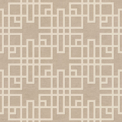 Advantage Mana Beige Trellis Wallpaper, 20.9-in by 33-ft