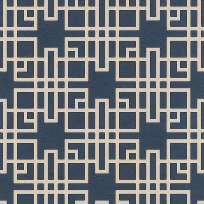 Advantage Mana Navy Trellis Wallpaper, 20.9-in by 33-ft