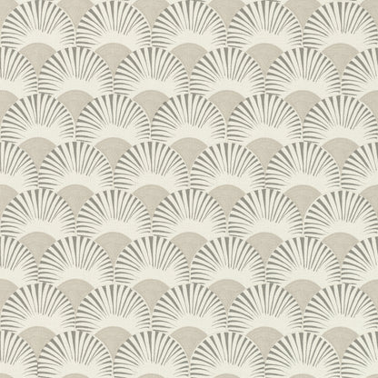 Advantage Akemi Grey Fan Ogee Wallpaper, 20.9-in by 33-ft