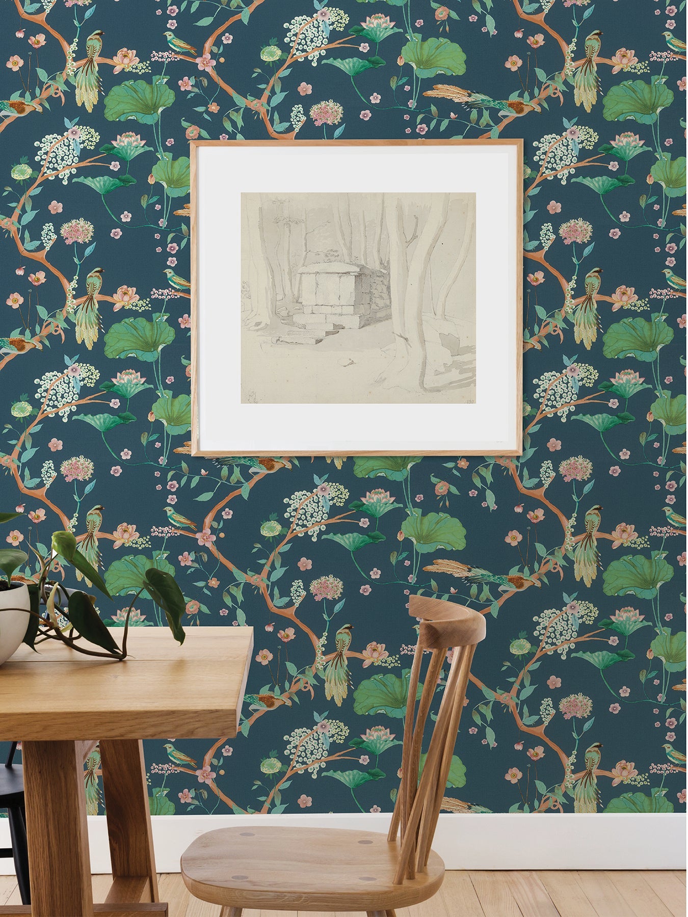 Advantage Asa Blue Whimsical Trail Wallpaper, 20.9-in by 33-ft