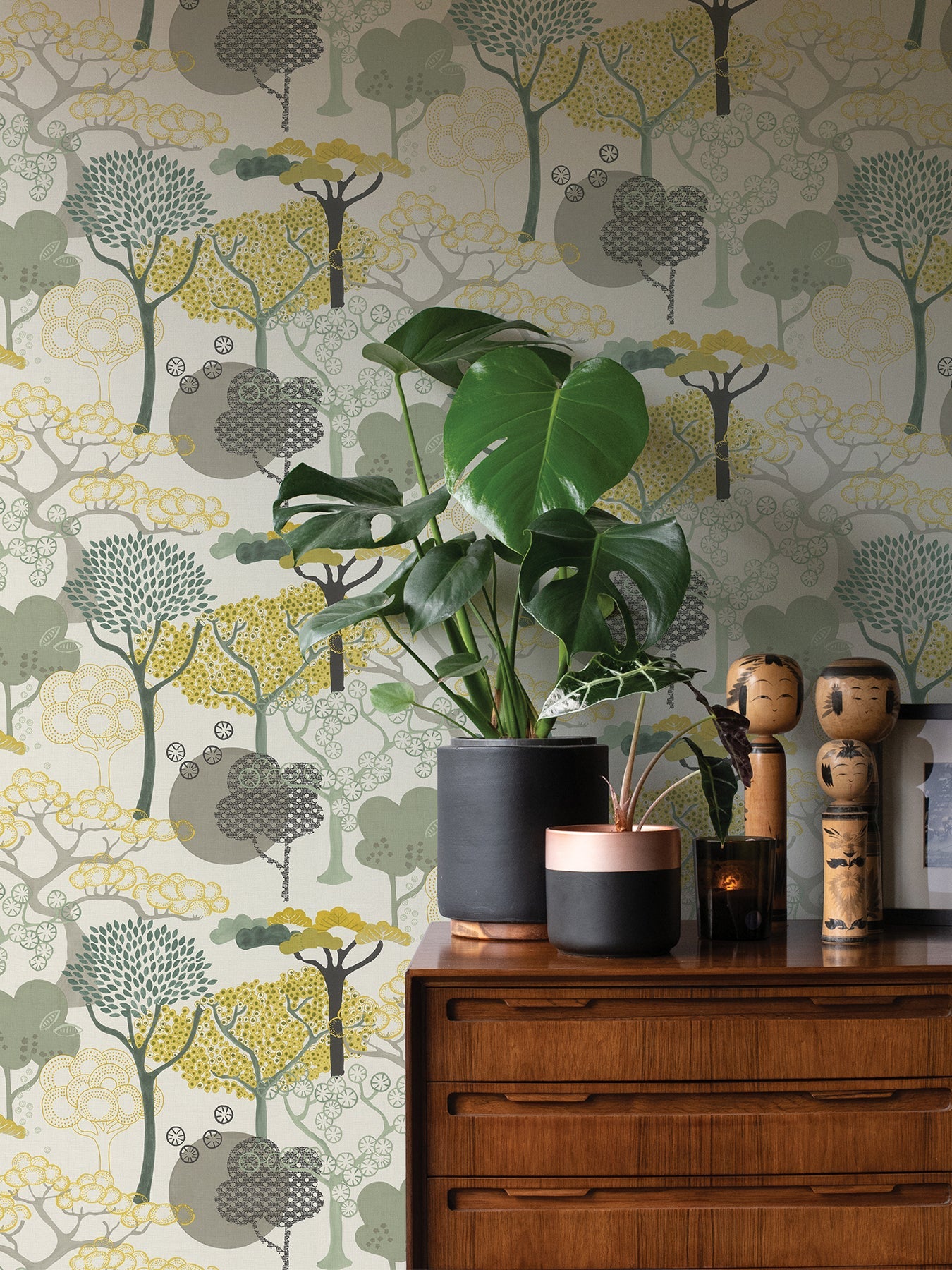 Advantage Misaki Yellow Trees Wallpaper, 20.9-in by 33-ft