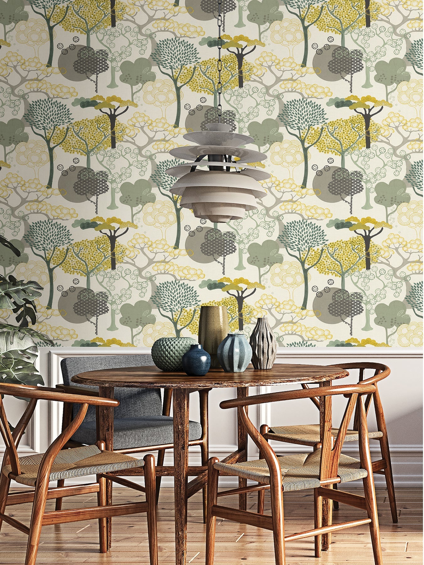 Advantage Misaki Yellow Trees Wallpaper, 20.9-in by 33-ft