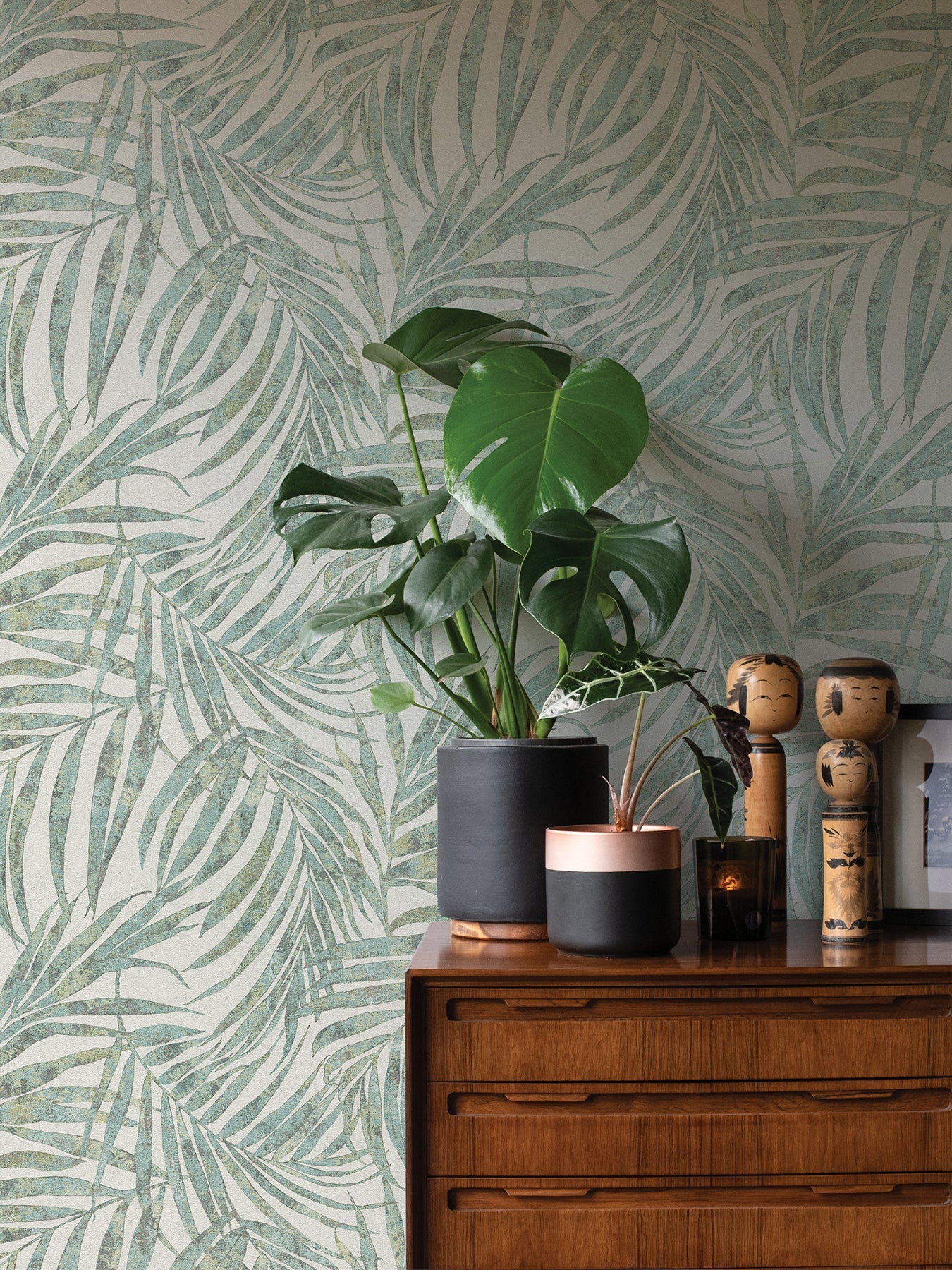 Advantage Anzu Green Frond Wallpaper, 20.9-in by 33-ft