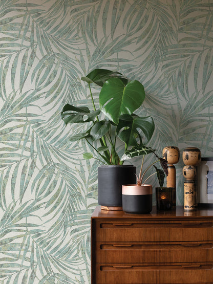 Advantage Anzu Green Frond Wallpaper, 20.9-in by 33-ft